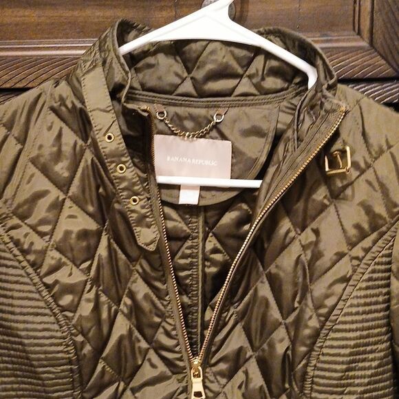 WMNS Banana Republic Quilted, Olive, Field Jacket XS - Picture 6 of 9